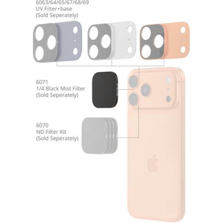 SmallRig 6071 - prostokątny filtr efektowy/dyfuzyjny Black Mist 1/4 do serii iPhone 17 Pro